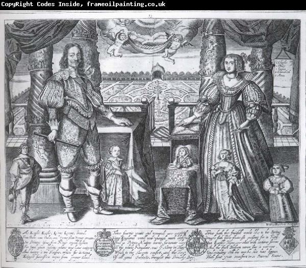 unknow artist Charles i and Henrietta Maria and their children